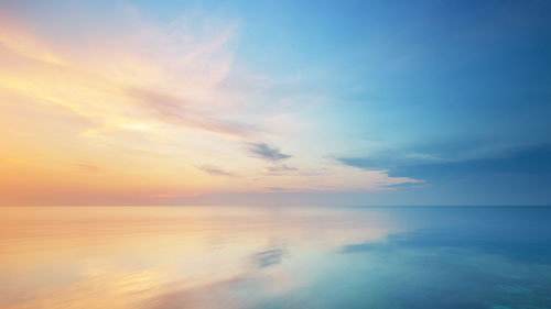 Wellness by the sea sunrise on the water