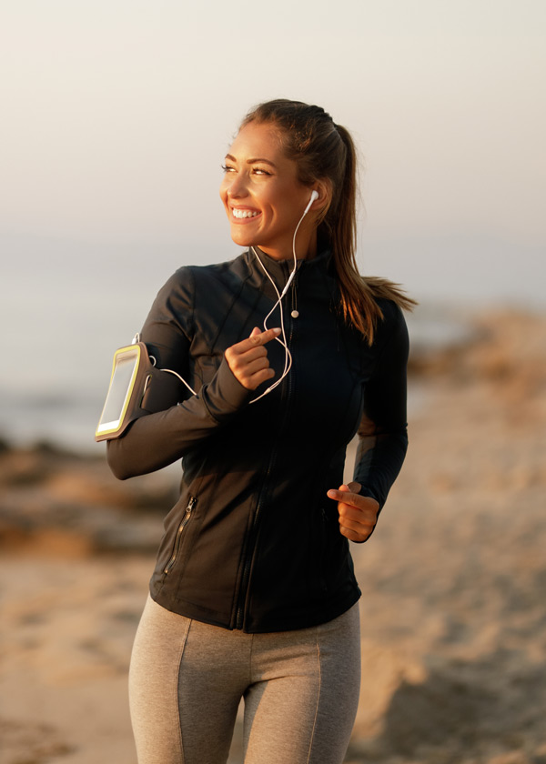 Healthy woman running